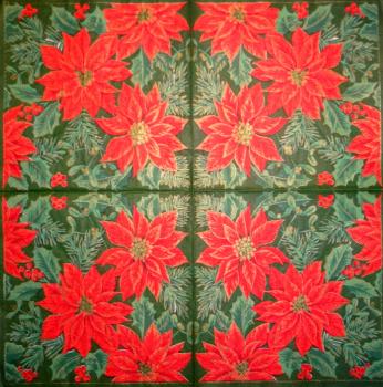 095 Christmas Flowers - 3-ply (95)